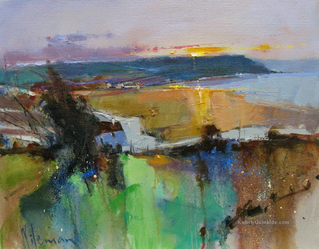 Bucht Sonnenaufgang abstrakter Meerblick Ölgemälde